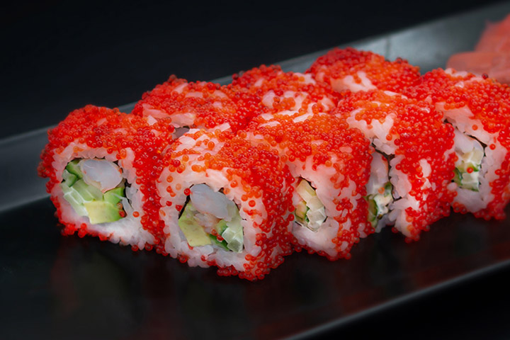 OK Sushi California Tobiko Rolls